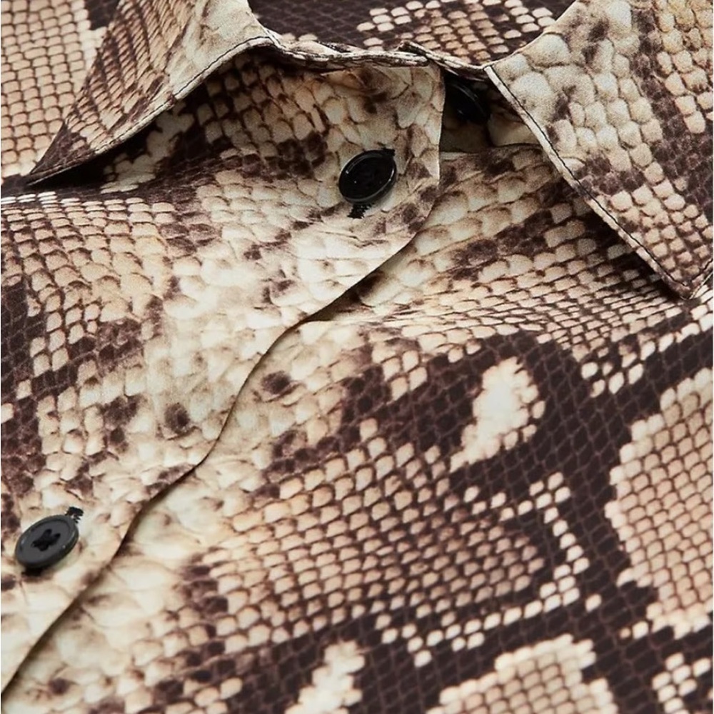 KOOPLES silk python print blouse M new with tags - Picture 2 of 4